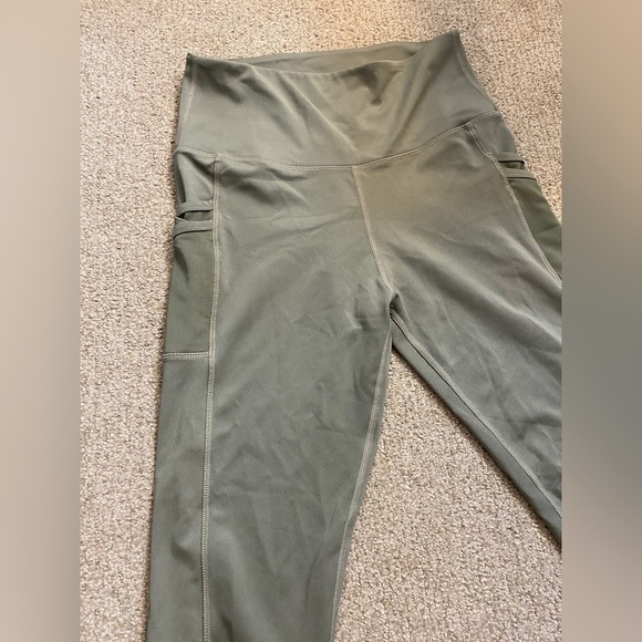 Olive green active leggings M - Picture 2 of 2